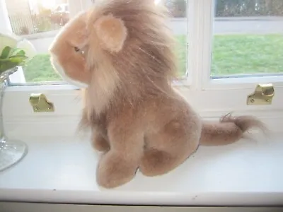 Lion Plush Soft Toy  No Label Possibly Keel Toys  11  Tall Realistic Seated • £4.45