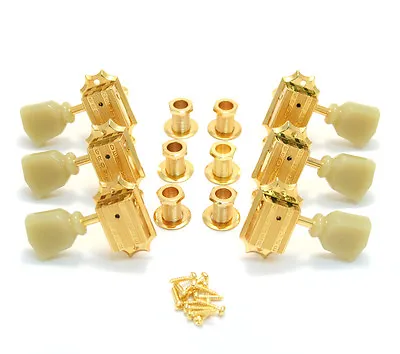 Grover Gold 3+3 Vintage Deluxe Tuners For Gibson®/Epiphone® Guitar 135G • $70
