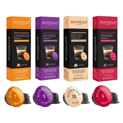 Bestpresso Coffee Capsules Compatible With Starbucks Verismo Caffitaly 80-Ct • $38.61