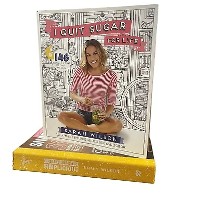 $24.61 • Buy Sarah Wilson I Quit Sugar For Life & I Quit Sugar Simplicious Cookbook Diet