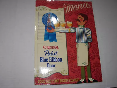 VINTAGE 1960s Pabst Beer Bottle Waiter Menu Milwaukee 1934 W. CAPITOL DRIVE INN • $4.99