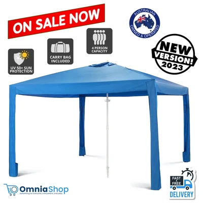 $98.97 • Buy Komodo Beach Cabana Shelter UV50 Size M Navy Blue Tent Outdoor Sun Shade New AU
