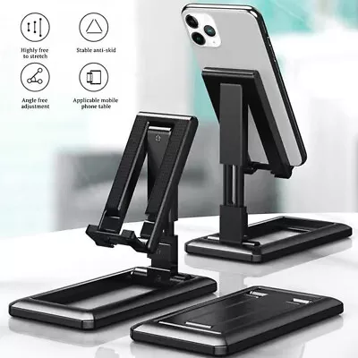 Adjustable Foldable IPhone Cell Phone Holder For Desk Cell Phone Stand For Table • $5.09