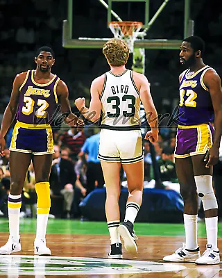 NBA Magic Johnson Lakers Larry Bird Celtics RESPECT Color 8 X 10 Photo Picture • $5.99