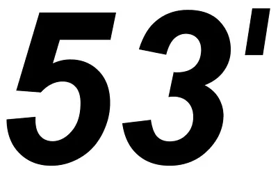 $7 • Buy Vinyl Decals, 53 Ft Sticker, Trailer 53 Ft Vinyl Decal 6 X10 