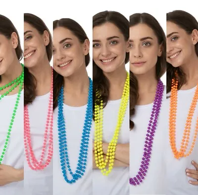 1980 Neon Beads Choose Your Colour 80s Fancy Dress Costume Jewellery Uv Bangles • £4.99