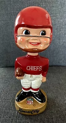 1960’s Vintage Kansas City Chiefs Gold Based Nodder-WITH STICKER • $120