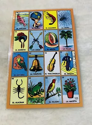 10 Mexican Loteria Bingo Chalupa Boards Cartas Forradas Lotería 3 1/2 X 5 1/2 In • $12