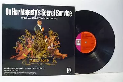 JAMES BOND ON HER MAJESTY'S SECRET SERVICE John Barry LP EX/VG+ UAS 29020 Vinyl • £71.51