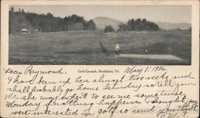 1906 BrattleboroVT Golf Grounds Windham County Vermont Antique Postcard Vintage • $8.99