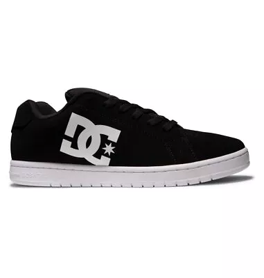 DC Men's Gaveler Leather Skateboarding Shoes Low Black/White • $65.99