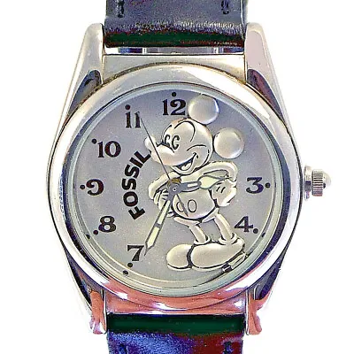 Mickey Mouse Rare 3-D Look Dial New In Box Fossil Unworn Collectible Watch $99 • $98.85