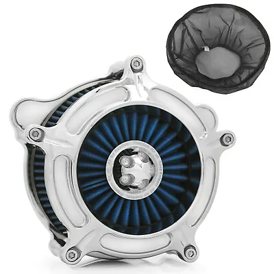 Chrome Air Cleaners Filters Turbine Spike For Harley Street Glide M8 Ultra 18-23 • $95.04