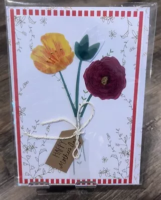 MOTHERS DAY CARD— 3D Flowers In Vase- NEW • $5.49