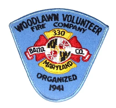 WOODLAWN VOLUNTEER FIRE CO MARYLAND Fire Patch EMS Rescue Public Safety 4” • $6.99