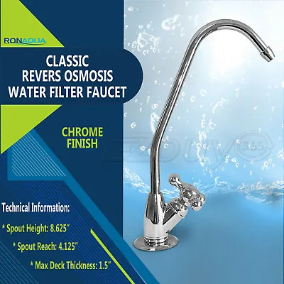 Classic Cold Water Kitchen Drinking Faucet Dispenser Polished Chrome • $13.99