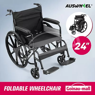24  Folding Wheelchair Mobility Disability Aid Lightweight Auswheel Portable • $239.97