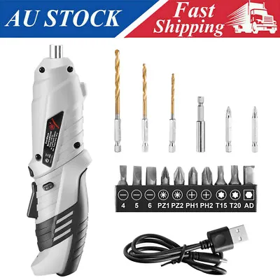 $22.59 • Buy Precision Cordless Power Drill Electric Screwdriver Set Rechargeable Bits Tools