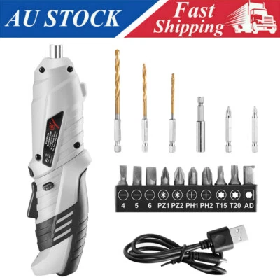 $22.59 • Buy Precision Cordless Power Drill Electric Screwdriver Set Rechargeable Bits Tools
