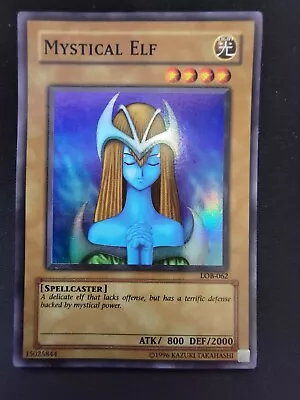 Yugioh Mystical Elf LOB-062 Unlimited Edition Holographic FOIL MISPRINT • $69.99