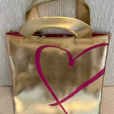 Victoria’s Secret Gold Small Tote Bag With Heart Vintage • $8