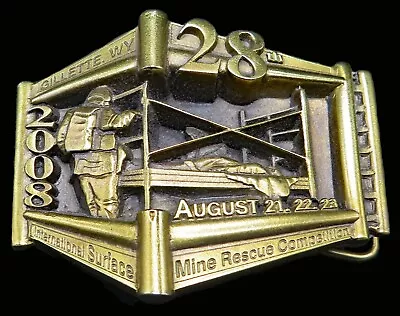 Gillette Wyoming Mine Rescue Competition Coal Belt Buckle • $33.25