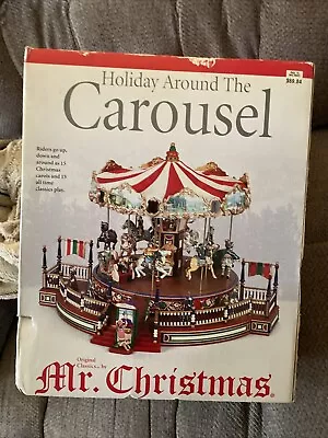 Mr Christmas Holiday Around The Carousel Display Motion Musical 30 Songs NEW • $80