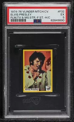 1970 Vlinder Matches Film TV And Music Stars - F Series Elvis Presley #F32 PSA 5 • $2