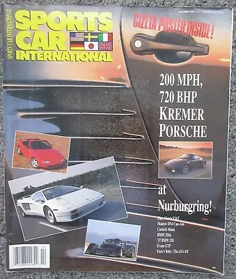 1990 October Sports Car Illustrated Magazine 911 Miata Diablo Nurburg Color Pics • $12.95