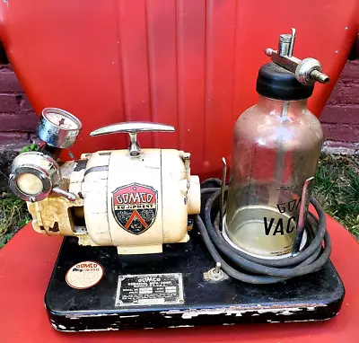 $425 • Buy Gomco Equipment Suction Vacuum Aspirator Pump Original Glass Vintage Model 789