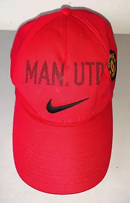 Manchester United Nike Hat Red Man.utd Adjustable Vintage Rare • $12