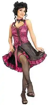 $46.25 • Buy Can Can Dancer Saloon Girl Western Fancy Dress Halloween Adult Costume 2 COLORS