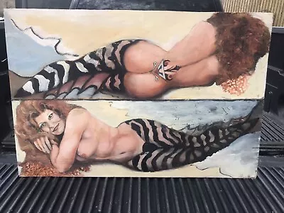MERMAIDS 36x24 Inches ORIGINAL ON WOOD PAINTING-Read • $199.99