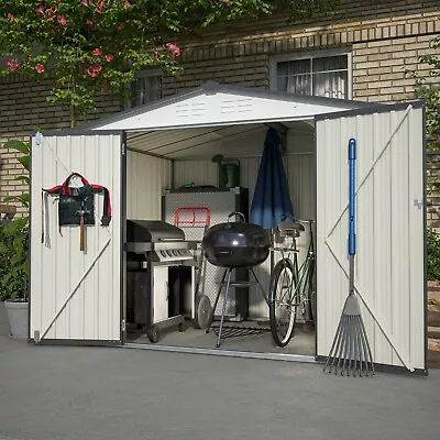 8'x6'Outdoor Storage Shed Large House Tool Sheds House Heavy Duty W/Lockable • $304.99