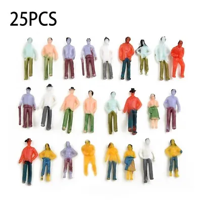 Small Size 25100Pcs 1 75 Scale Railway Train Mixed Painted People Figures Model • £3.36