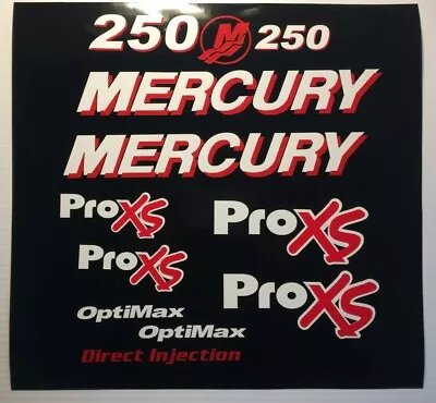 Mercury  Optimax Pro Xs Outboard Engine Decals Pro XS Custom Reproductions • $74.99