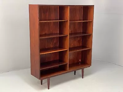 EB6271 Vintage Danish Rosewood Tall Bookcase Omann Jun Retro Mid Century MWOO • £550