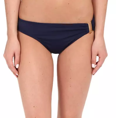 Tommy Bahama A7350 Women's Mare Navy Pearl U-Ring Hipster Bikini Bottom Size S • $78