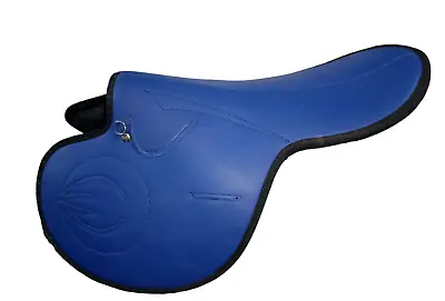 Handmade Racing Synthetic Race Exercise Horse Light Weight Blue Saddle Size 16'' • $45