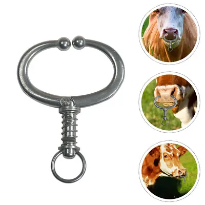  Husbandry Accessory Farm Animal Nose Ring Spring Loaded Bull • £13.15