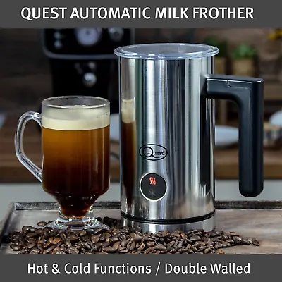 £27.99 • Buy Quest Double Walled Automatic Milk Frother / XL Capacity, Hot & Cold Functions