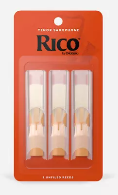 Rico Tenor Sax Reeds - 3-pack - Ideal For Intermediate/Advanced. Strength: 2.5 • $19