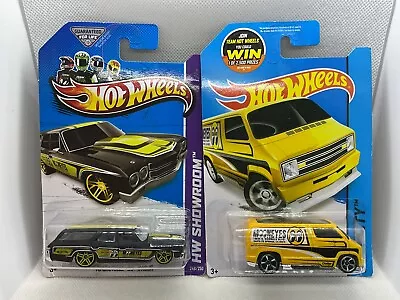 Hot Wheels Custom '77 Dodge Van & ‘70 Chevelle SS Wagon Mooneyes • $8.99