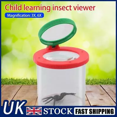 Durable Insect Cage Bug Jar 3X 6X Magnifying Glass Exploration Education Toy • £5.79