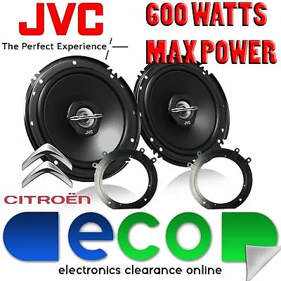 Citroen Dispatch 07-14 JVC 16cm 6.5 Inch 600 Watts 2 Way Front Door Car Speakers • £36.95