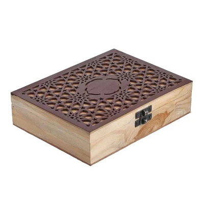 £38.56 • Buy Natural Flower Abstract Pine Wooden Anti Tarnish Scratch Resistant Jewelry Box