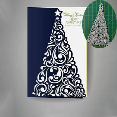 Christmas Tree Card Making Embossing Metal Cutting Dies Scrapbooking Album Edge • £2.99