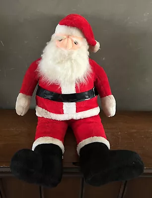 Vintage Jumbo 36” Christmas Santa Claus Plush Doll Mighty Star Canada • $49.95