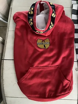 Zack & Zoey Fleece Lined Hoodie Dogs XLarge Tomato Red Wutang Rap Hip Hop Rare • $29.95
