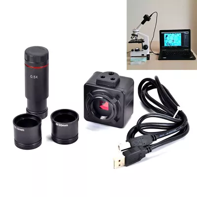 5.0 MP HD USB Microscope Digital Electronic Eyepiece Camera With C Mount Adapter • $61.74